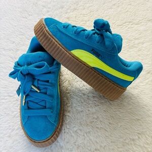 Puma Fenty x Creeper Phatty Speed Blue/Lime Suede Unisex Sneakers EU 37 US W6 M5